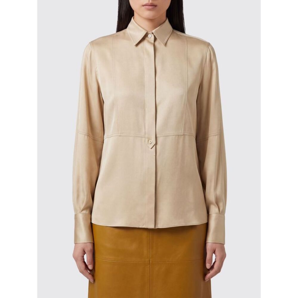 Brunello Cucinelli Women Slim Fit Pointed Collar Silk Shirt Brunello Cucinelli